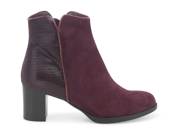 Melluso stivaletti comfort in camoscio e tejus bordeaux Z233B-224807